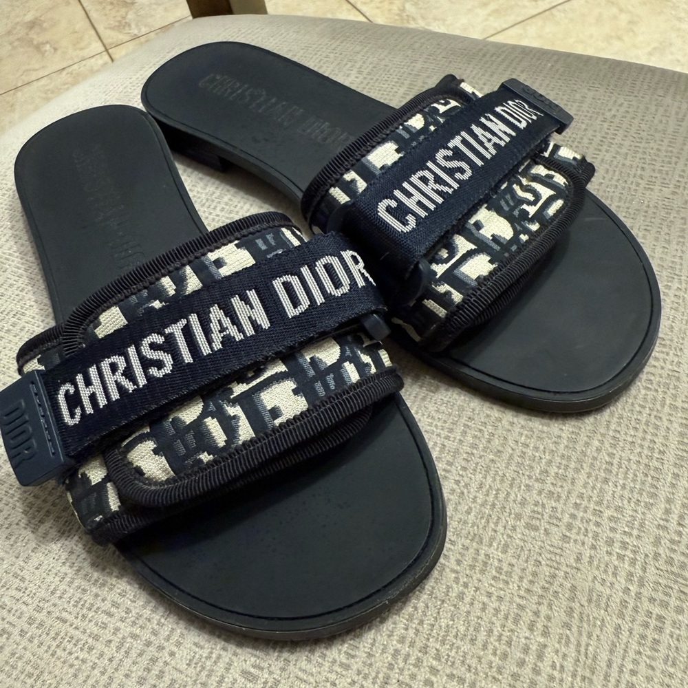 Dior Women’s Blue Slide Sandals